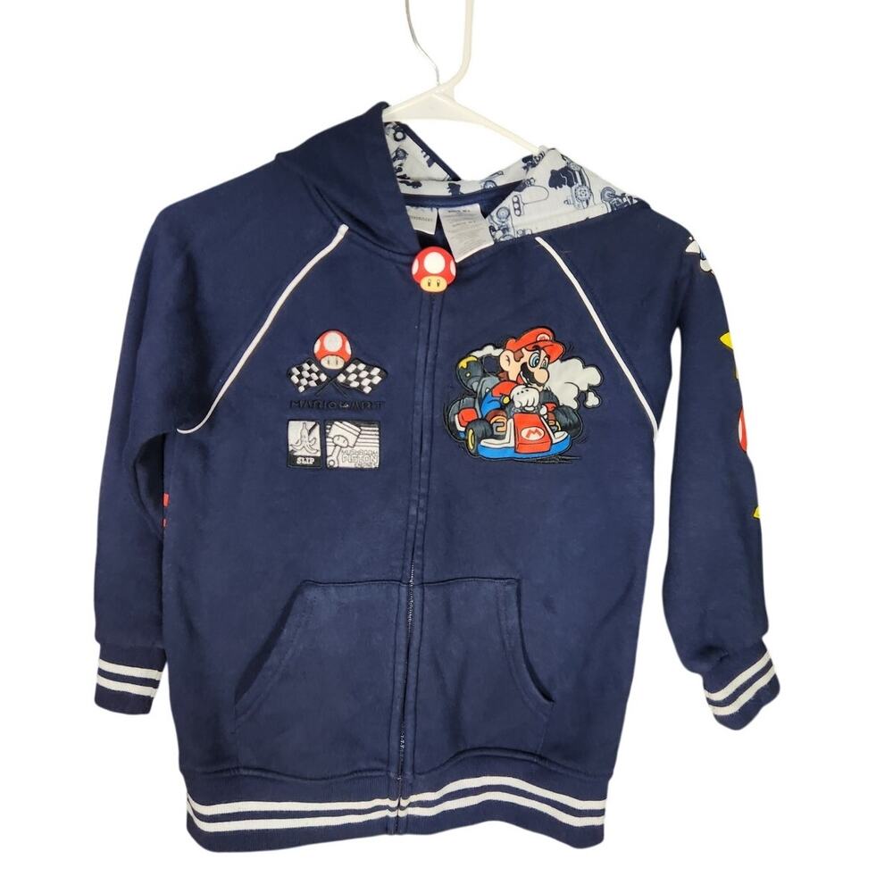 Mario Kart Full Zip Hoodie Boy's Size 8